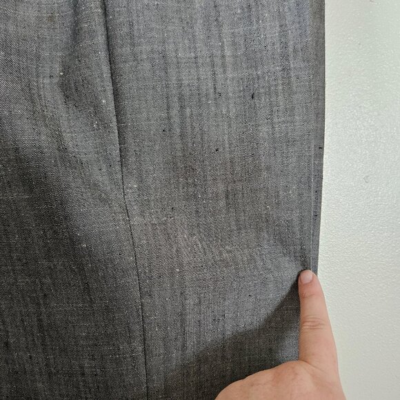 Vintage Faberge 80s Flashy Glam Gray Sharkskin Slub Mens 2 Piece Suit 42R/33W - Picture 8 of 10
